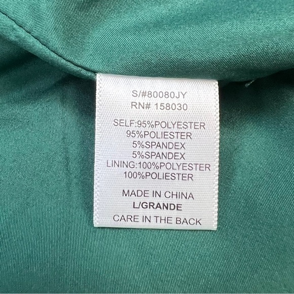 Rosewater Remi Open Front Blazer Roll Tab in Hunter Green Size S - Picture 9 of 10